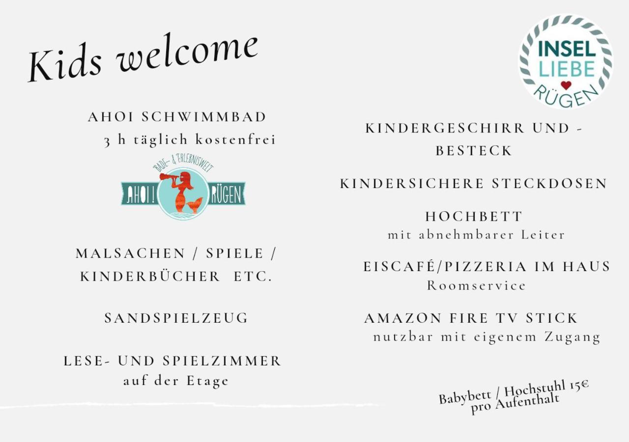 Das Appartement Inselliebe Ruegen Inkl Sauna Und 3H Taeglich Eintritt Ahoi Schwimmbad Sellin Kültér fotó