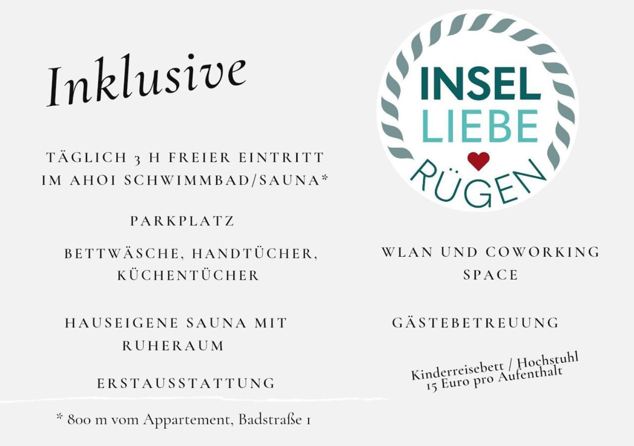 Das Appartement Inselliebe Ruegen Inkl Sauna Und 3H Taeglich Eintritt Ahoi Schwimmbad Sellin Kültér fotó